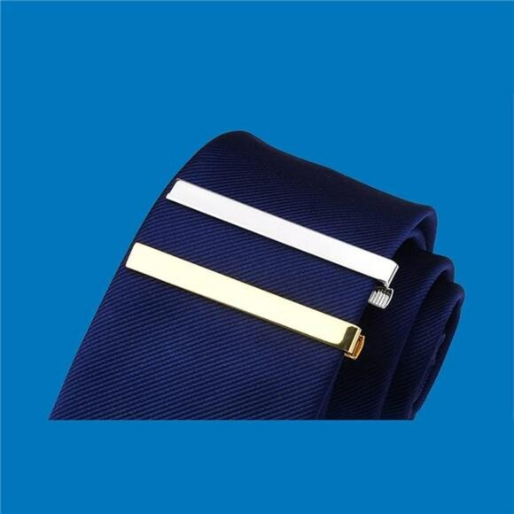 Silver Tie Clip Metal Necktie Bar Clasp for Men Dress Shirt Wedding Gift - Picture 7 of 8